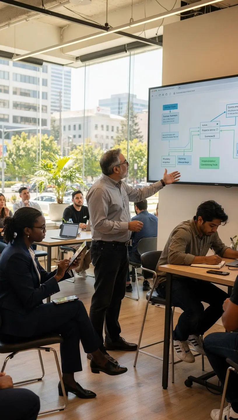 Graphic depicting the connection between various digital tools like calendars, task managers, and communication apps.