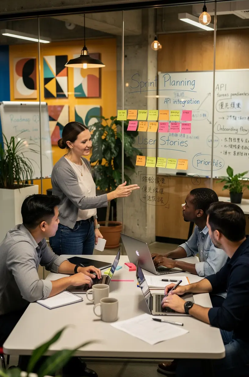 Close-up of a person using a smartphone to manage smart home devices in a modern living room.