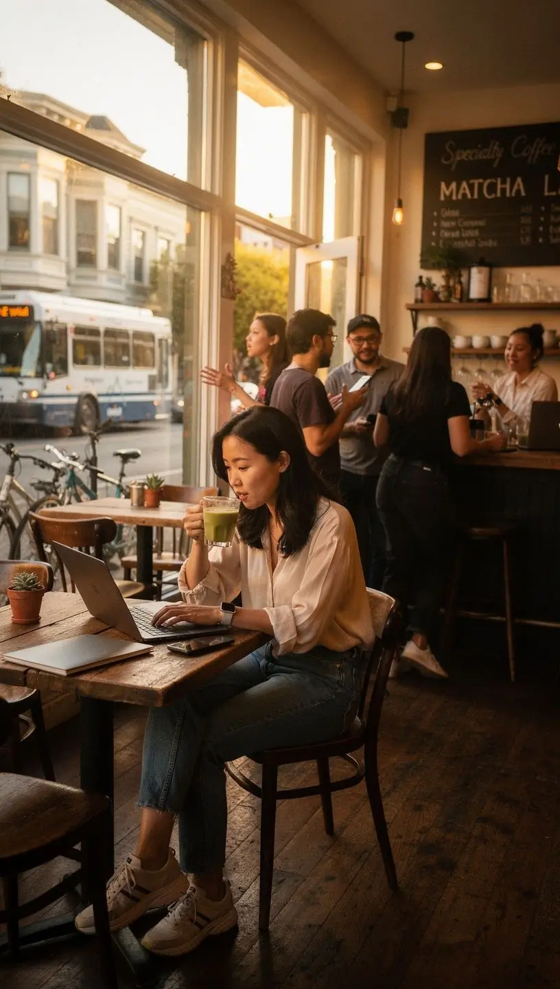 Photo of a professional attending an online workshop on technology adoption for small businesses.